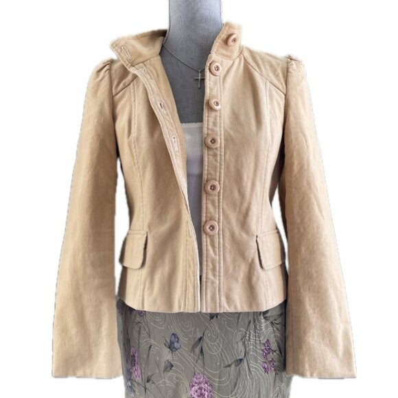 Vertical club Butter Yellow y2k Jacket Large Buttons Size Medium - Picture 1 of 9